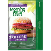 Morningstar Farms Grillers Veggie Burgers, 9 Ounce -- 8 per case.