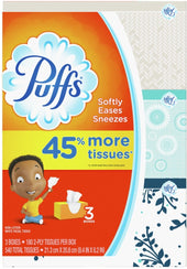 Puffs Basic Facial Tissue, 540 count per pack -- 8 per case.