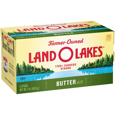 Land O Lakes Salted Butter, 1 Pound -- 36 per case