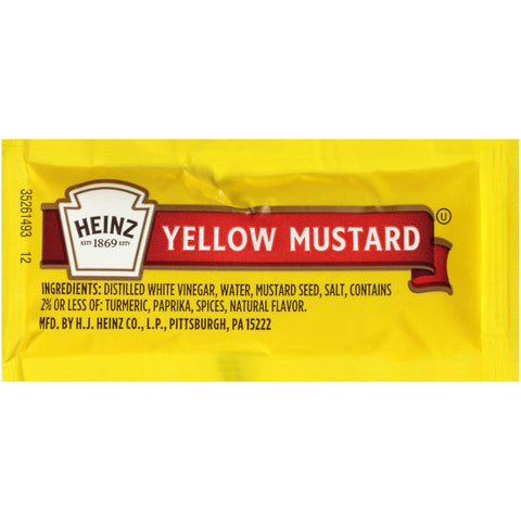 Heinz Single Serve Mild Mustard, 0.2 Ounce -- 500 per case