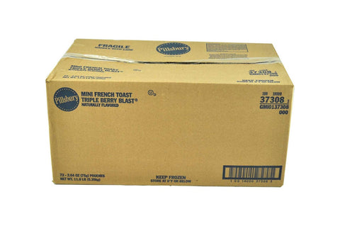 Pillsbury Triple Berry Burst Mini French Toast, 2.64 Ounce -- 72 per case.