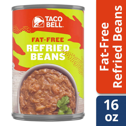 Taco Bell Fat Free Refried Beans, 16 Ounce -- 12 per case.