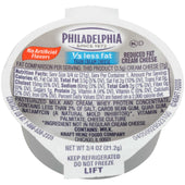 Kraft Philadelphia Light Cream Cheese - Cup, 3/4 Ounce -- 100 per case.