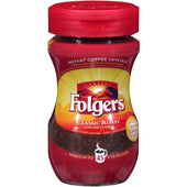 Folgers Classic Roast Regular Instant Coffee, 3 Ounce Plastic Jar -- 12 per case.