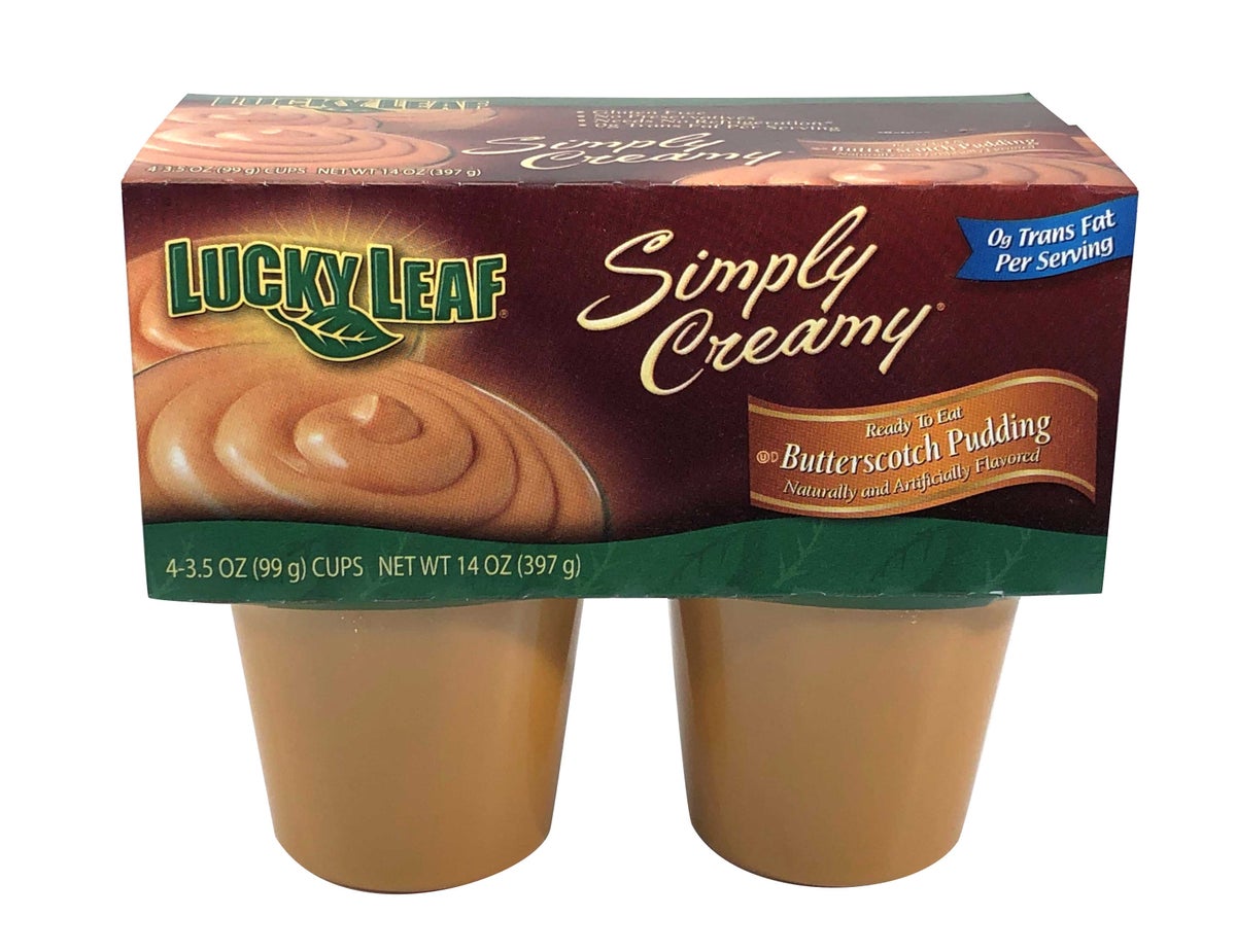 Knouse Foods Lucky Leaf Simply Creamy Butterscotch Pudding, 3.5 Ounce