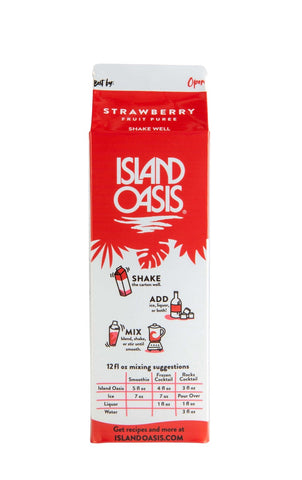 Island Oasis Strawberry Beverage Mix, 32 Fluid Ounce -- 12 per case.