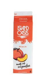 Island Oasis Peach Beverage Mix, 32 Fluid Ounce -- 12 per case.