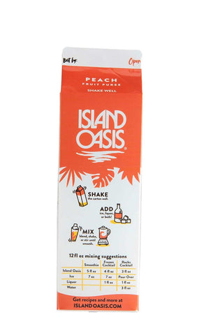Island Oasis Peach Beverage Mix, 32 Fluid Ounce -- 12 per case.
