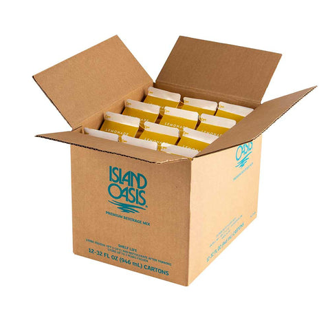 Island Oasis Premium Lemonade Beverage Mix, 32 Fluid Ounce -- 12 per case.