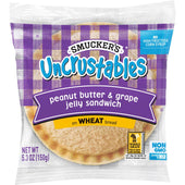 Smuckers Uncrustable Peanut Butter and Grape Jelly Wheat Bread, 5.3 Ounce -- 72 per case.