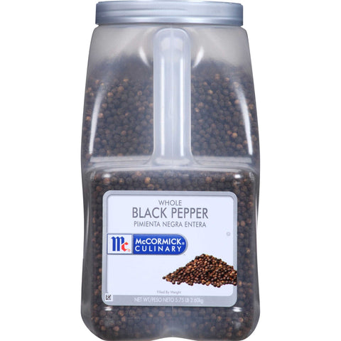 McCormick Culinary Whole Black Pepper, 5.75 lbs. -- 3 per case