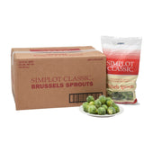 Simplot Small Brussels Sprouts - 32 oz. package, 12 packages per case.