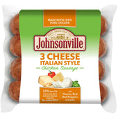 Johnsonville Three Cheese Italian Chicken Sausage, 12 Ounce -- 8 per case.