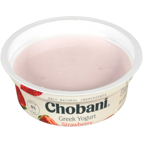 Chobani Strawberry Yogurt, 4 Ounce -- 12 per case.