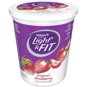 Light and Fit Quarts Strawberry Greek Nonfat Yogurt, 32 Ounce -- 6 per case.