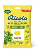 Ricola Sugar Free Unsweetened Lemon Mint Cough Drops, 45 count -- 36 per case