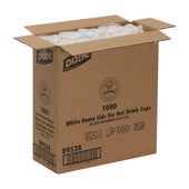 Dixie Dome Hot Drink Lids, 8oz Cups, White, 100/Sleeve, 10 Sleeves/Carton