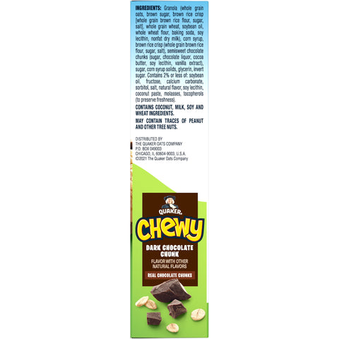 Quaker® GRANOLA BAR 90 CALORIE LOW FAT CHOCOLATE CHUNK