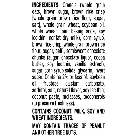 Quaker® GRANOLA BAR 90 CALORIE LOW FAT CHOCOLATE CHUNK