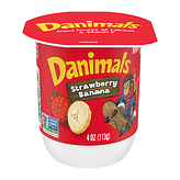 Danimals Strawberry Banana Nonfat Yogurt , 4 Ounce Cup -- 48 per case.