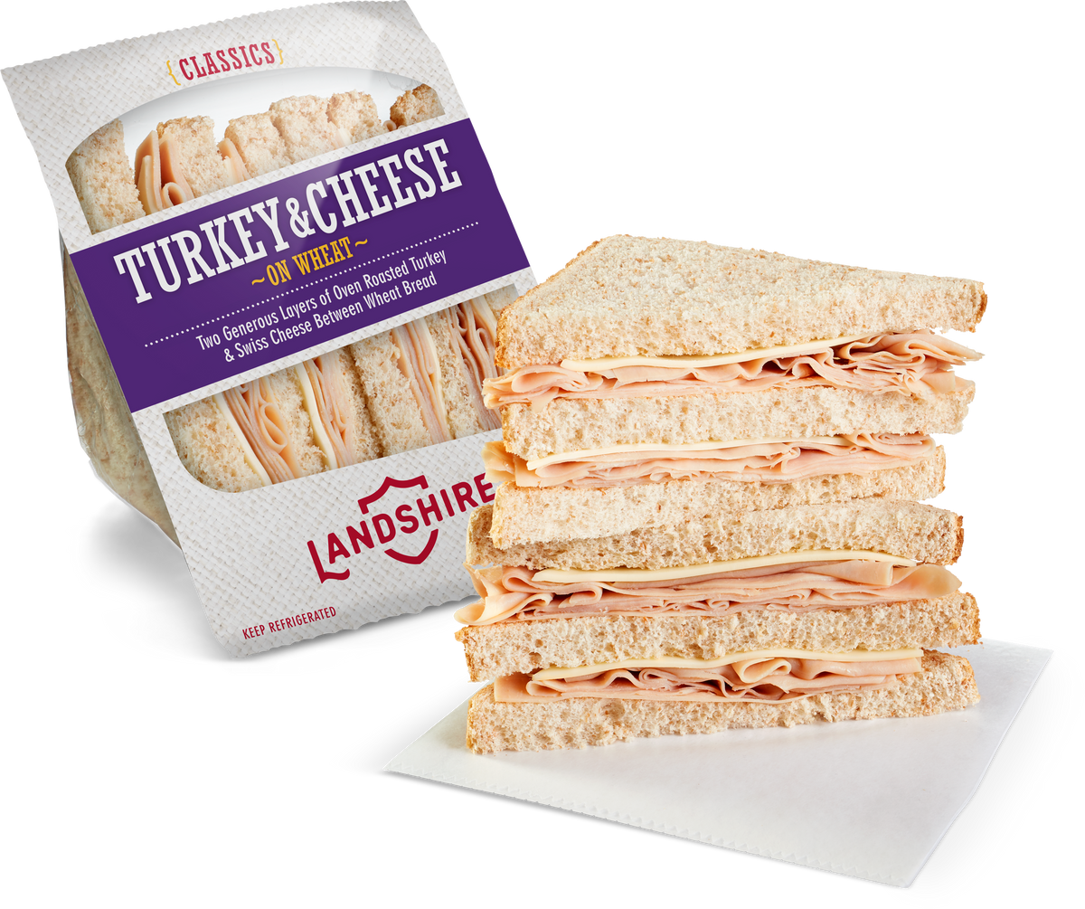 Landshire Big Daddy® SANDWICH TURKEY & CHEESE CLUB 6 OZ