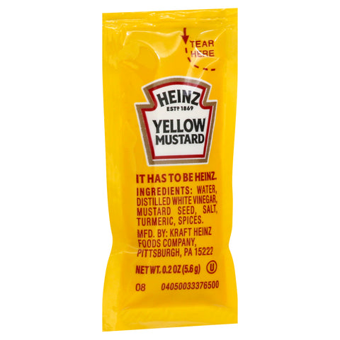 Heinz Single Serve Mild Mustard, 0.2 Ounce -- 500 per case