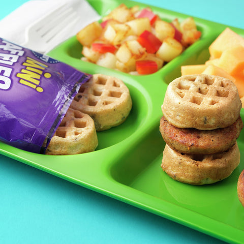 Pillsbury Blueberry Bash Mini Waffles, 2.47 Ounce -- 72 per case.