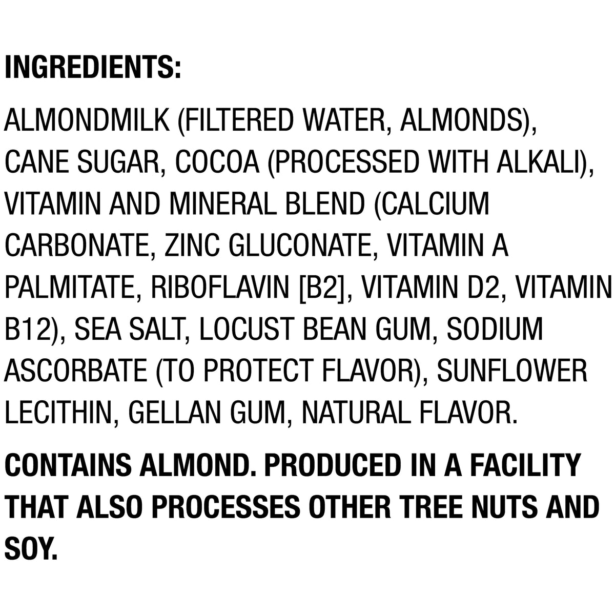 Milk Almond Chocolate Unsweetened Aseptic Food Service Rewards