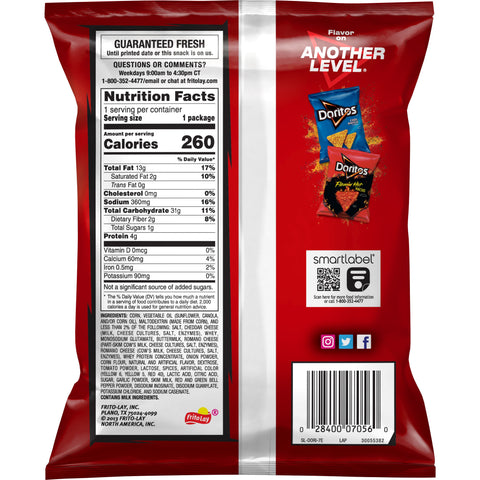 Doritos Nacho Cheese Tortilla Chips, 1.75 Ounce -- 64 per case.