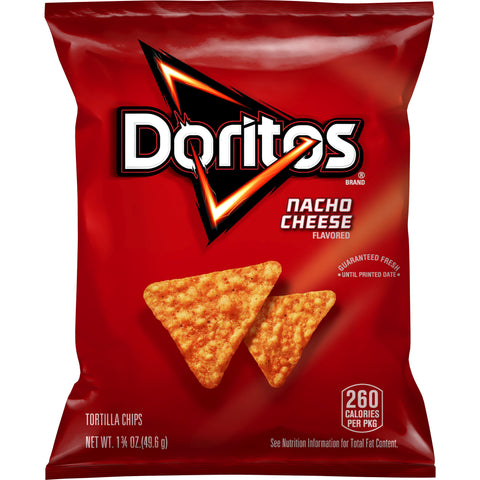 Doritos Nacho Cheese Tortilla Chips, 1.75 Ounce -- 64 per case.