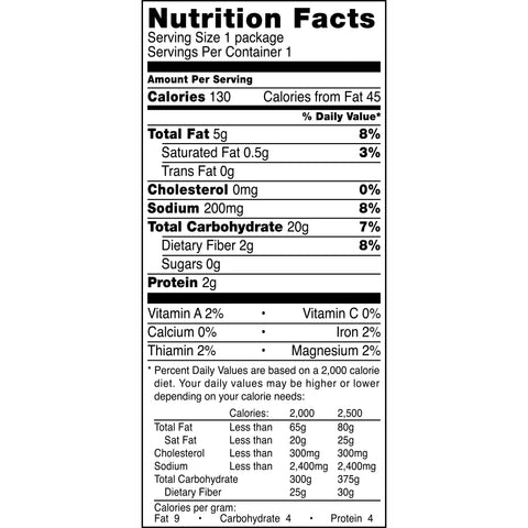 Doritos Reduced Fat Single Serve Nacho Cheese Tortilla Chips, 1 Ounce -- 72 per case.