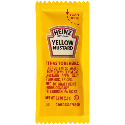 Heinz Single Serve Mild Mustard, 0.2 Ounce -- 500 per case