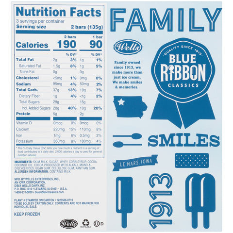 Blue Bunny ICE CREAM BAR BIG FUDGE