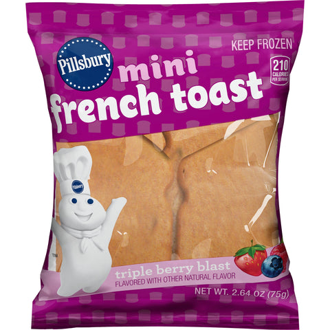 Pillsbury Triple Berry Burst Mini French Toast, 2.64 Ounce -- 72 per case.
