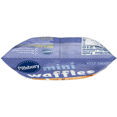 Pillsbury Blueberry Bash Mini Waffles, 2.47 Ounce -- 72 per case.