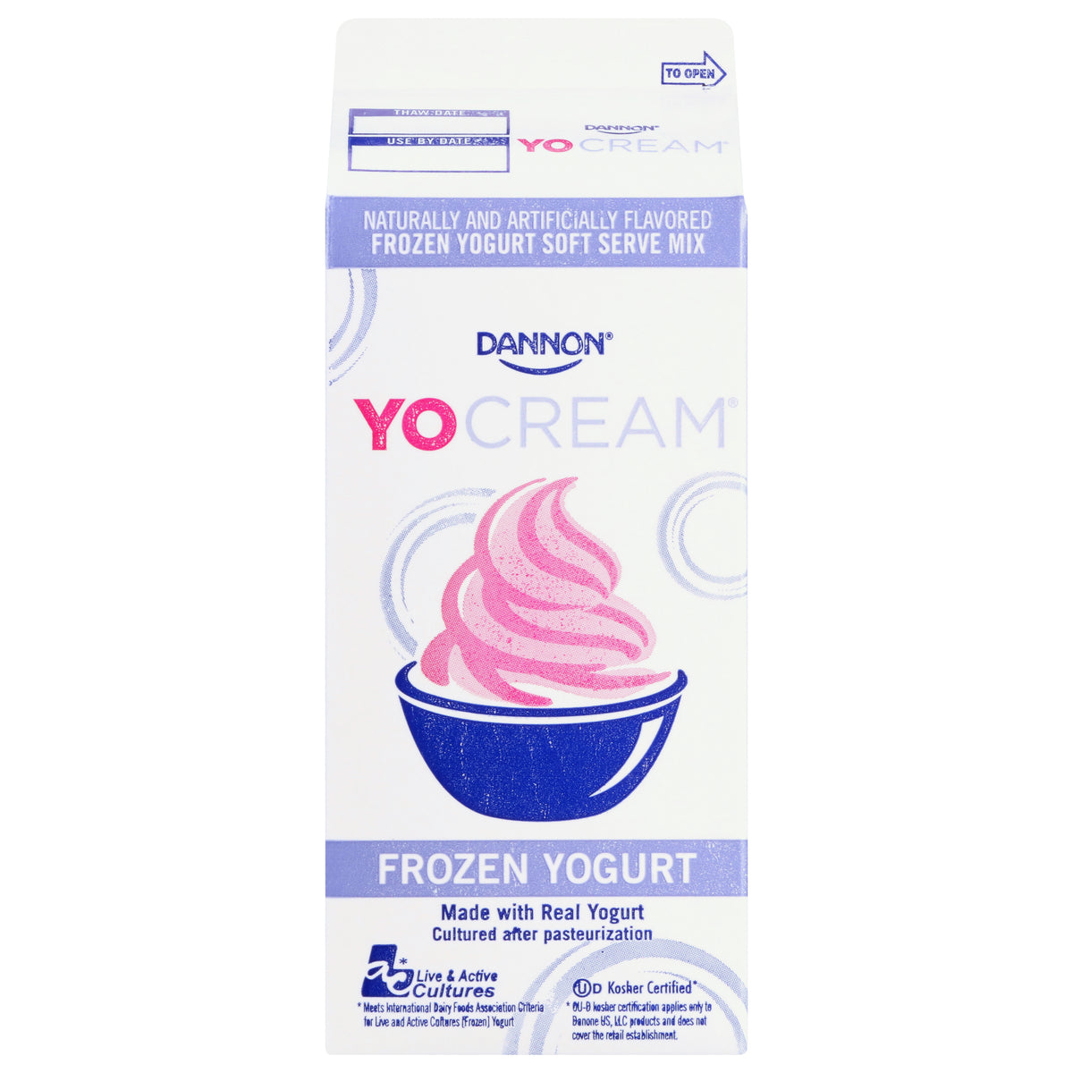 Yogurt Mix Softserve Peppermint Candycane Non Fat Frozen Food Service