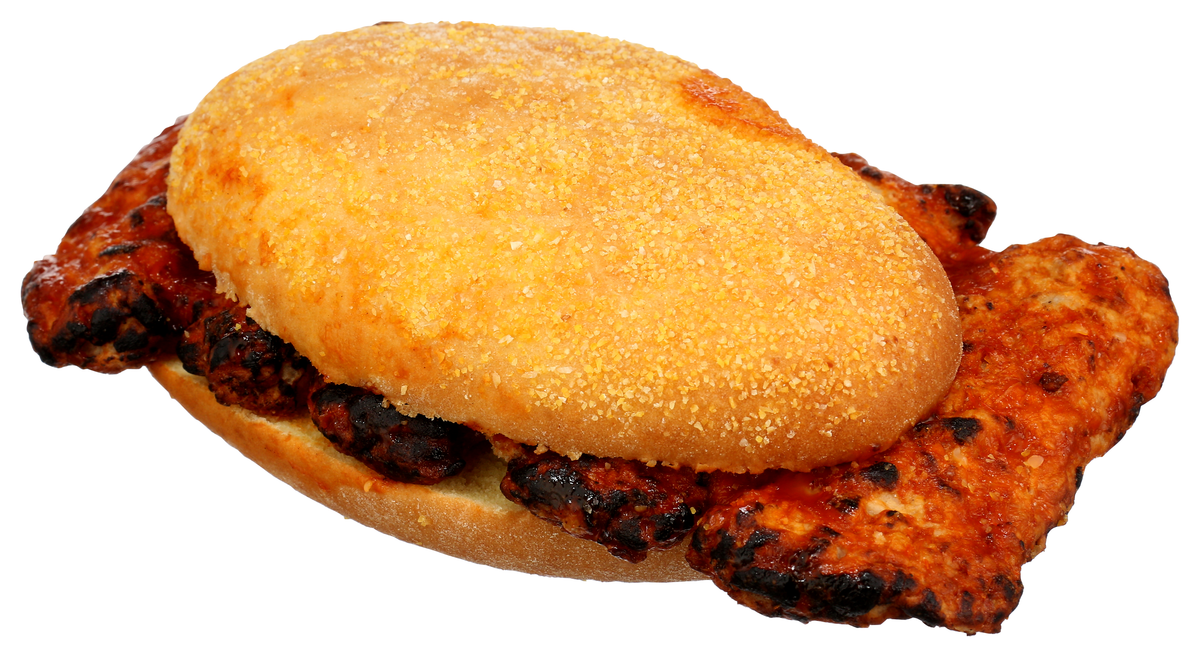Sandwich Boneless Rib-shaped Pork Patty Sandwich W/ Bbq Sauce Iw Oz 1065