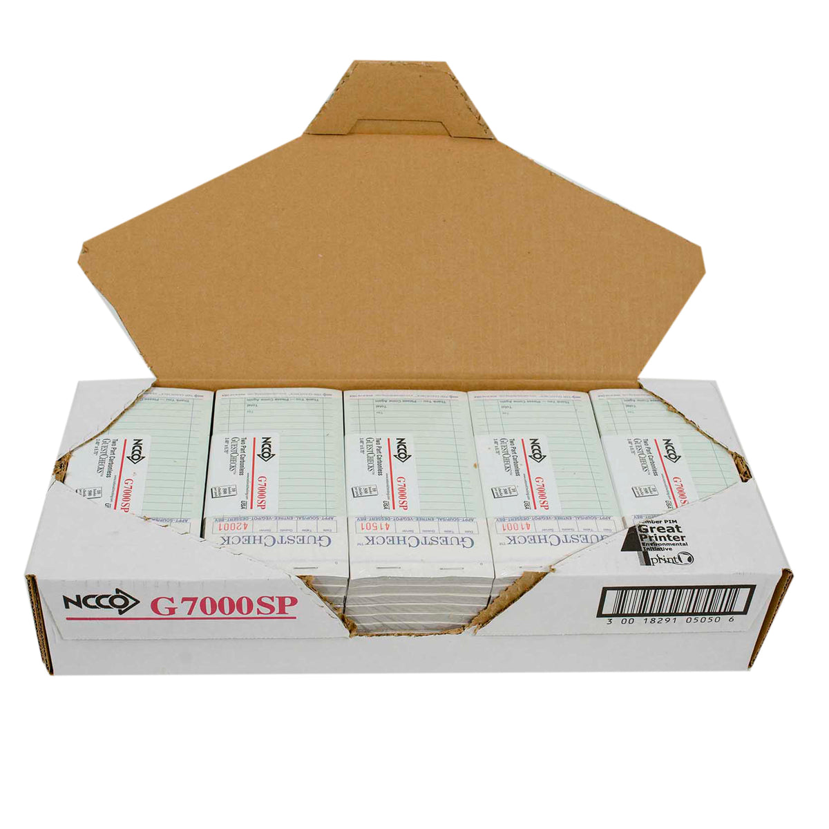 Guest Check 2 Part Carbonless 17x13 Line Food Service Rewards