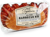 Sandwich Boneless Rib-shaped Pork Patty Sandwich W/ Bbq Sauce Iw 6.7 Oz 1065