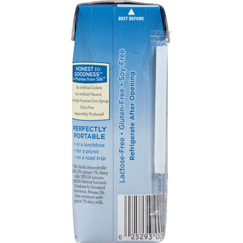 Silk Vanilla Pure Almond Milk, 8 Ounce -- 18 per case.