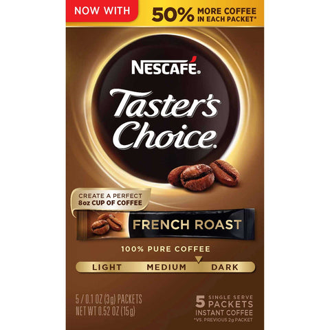 Nescafe Tasters Choice French Roast Instant Coffee, 0.529 Ounce -- 12 per case.