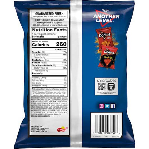 Doritos Cool Ranch Tortilla Chips, 1.75 Ounce -- 64 per case.
