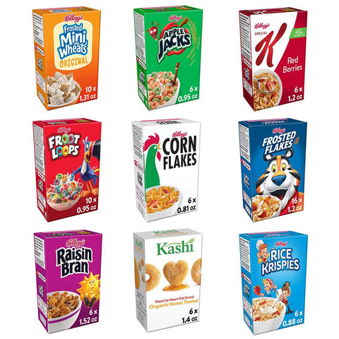 Cereal Assorted Individual Box, 1.02 ounce -- 72 per case.