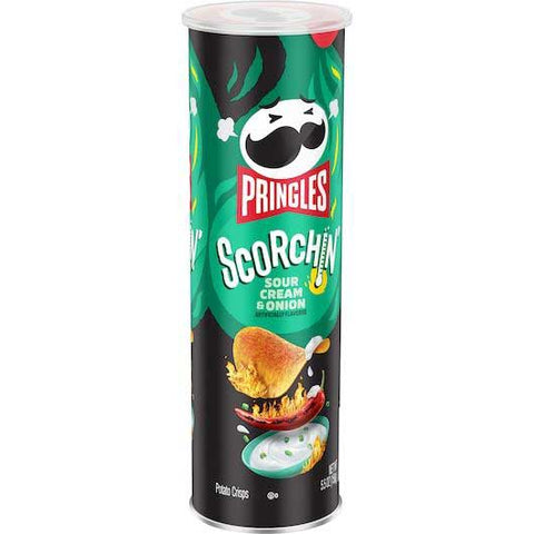Pringles Scorchin Sour Cream and Onion Potato Crisps, 5.5 Ounce -- 14 per case