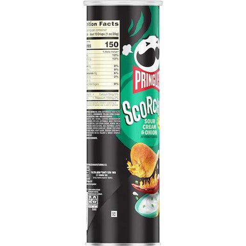 Pringles Scorchin Sour Cream and Onion Potato Crisps, 5.5 Ounce -- 14 per case
