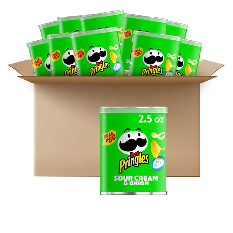 Pringles Large Sour Cream and Onion Grab and Go, 2.5 Ounce -- 12 per case.
