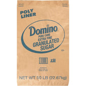Domino Granulated Sugar, 50 Pound Bag.
