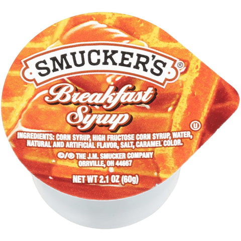 Smuckers Breakfast Syrup, 2.1 Ounce -- 100 per case.