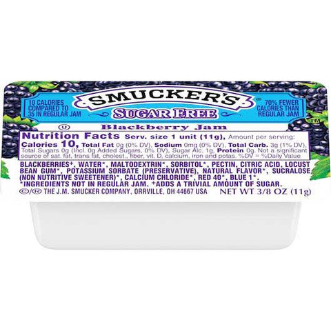 Smuckers Assorted Sugar Free Jelly, 0.375 Ounce -- 200 per case
