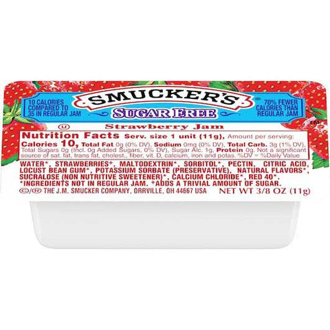 Smuckers Assorted Sugar Free Jelly, 0.375 Ounce -- 200 per case